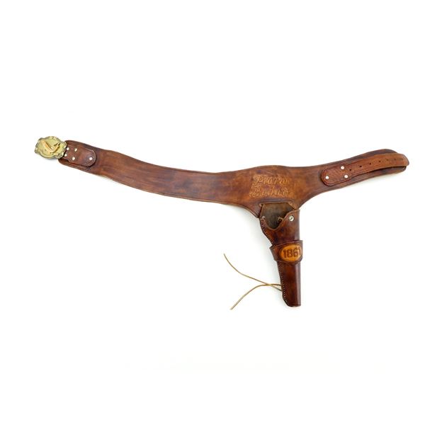 PIERRE BEDARD LEATHER BELT WITH HOLSTER LOT