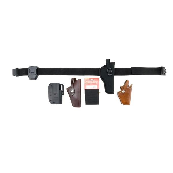 ASSORTED HOLSTERS AND CARTRIDGE HOLDER LOT