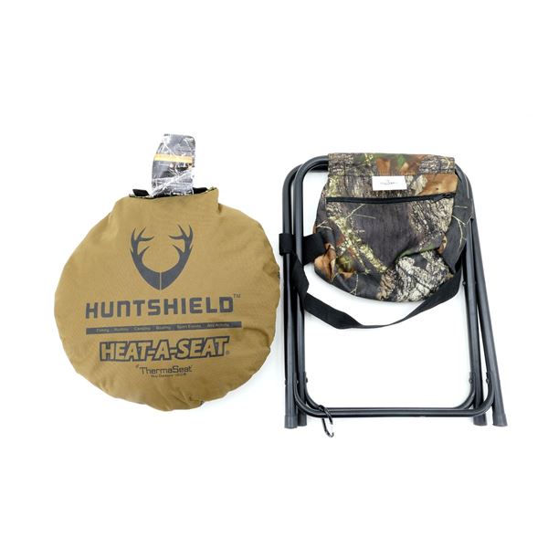 GORILLA GEAR PORTABLE STOOL AND HUNTSHIELD HEAT-A-SEAT LOT