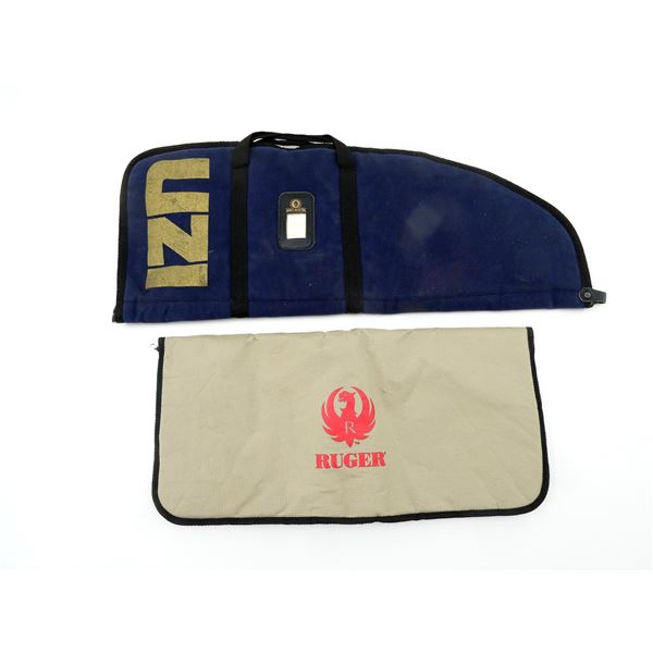 ACTION ARMS IZN SOFT PADDED GUN CASE AND RUGER CLEANING MAT LOT