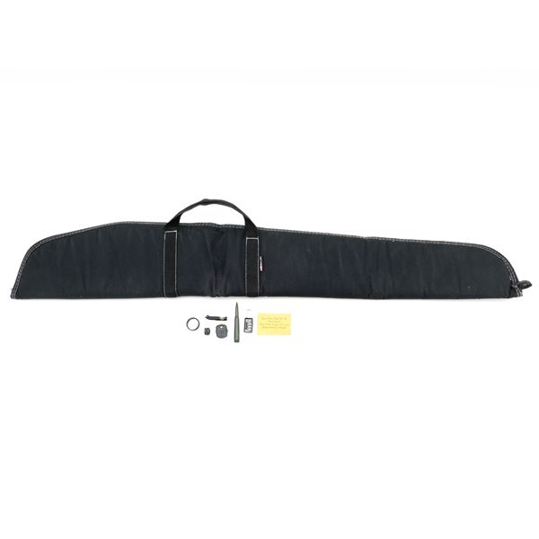 CALLEN SOFT PADDED GUN CASE AND SCOPE / MUZZLE ACCESSORIES LOT