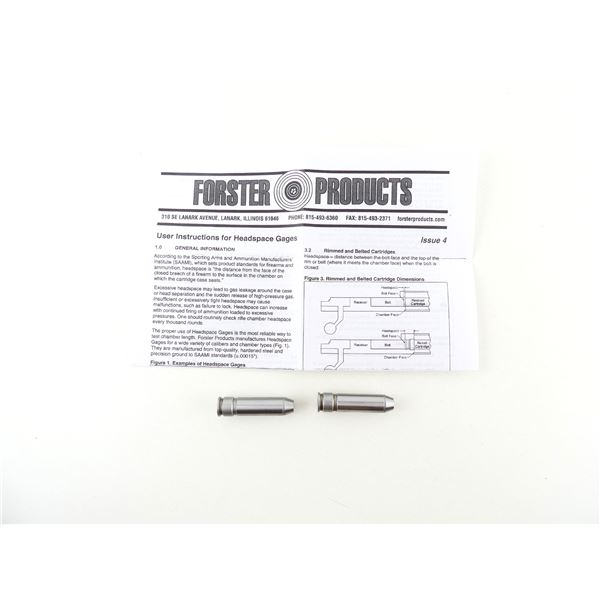 FORSTER .243 / .308 GO AND NO-GO HEAD SPACE GAUGE LOT