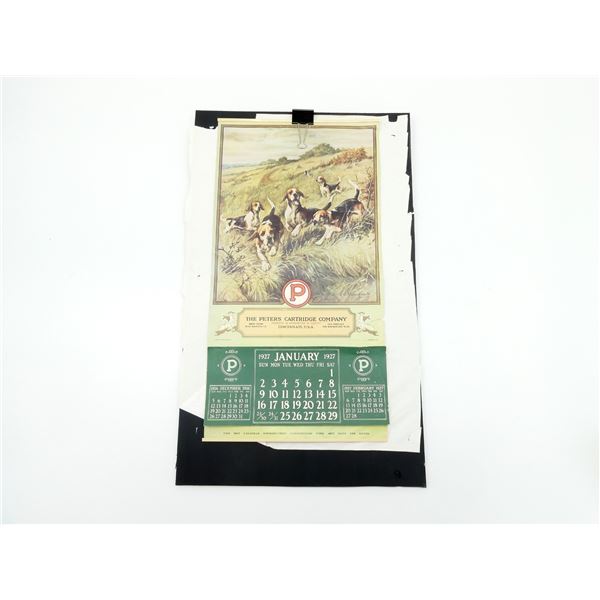 THE PETERS CARTRIDGE COMPANY 1927 WALL CALENDAR