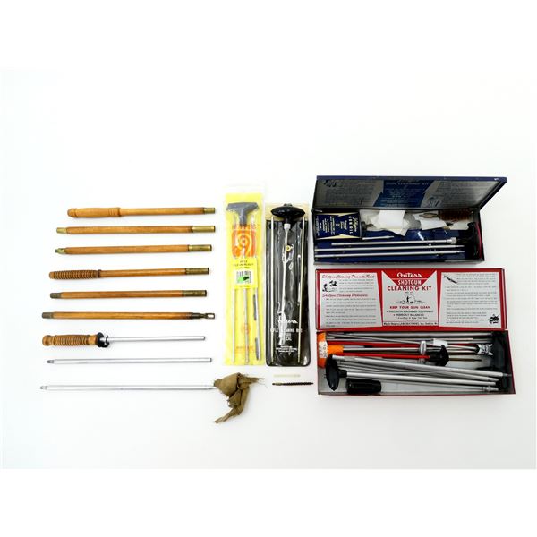 ASSORTED GUN CLEANING RODS / ETC. LOT