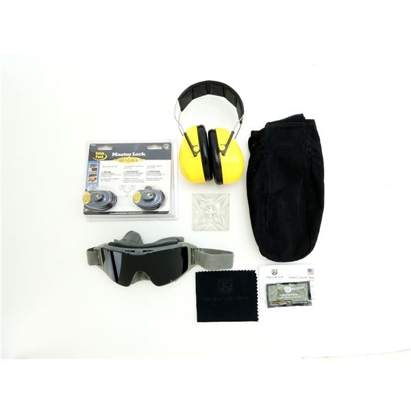 MASTER LOCK VALUE PACK AND SIGHT / HEARING PROTECTION LOT