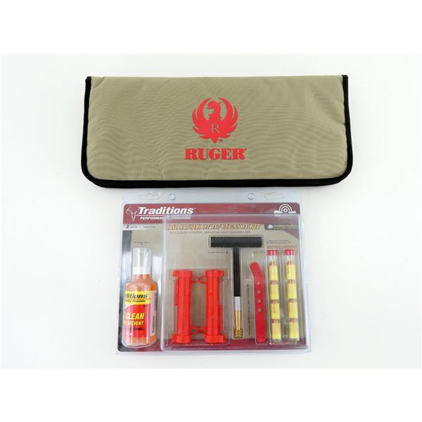 TRADITIONS LOAD IT / SHOOT IT / CLEAN IT KIT AND RUGER HANDGUN CASE LOT