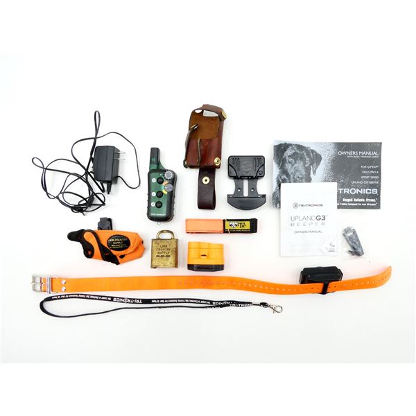 TRI-TRONICS UPLAND G3 BEEPER DOG TRAINING COLLAR AND ACCESSORIES LOT
