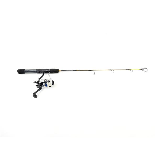 "BLACK ICE" ICE FISHING ROD WITH REEL