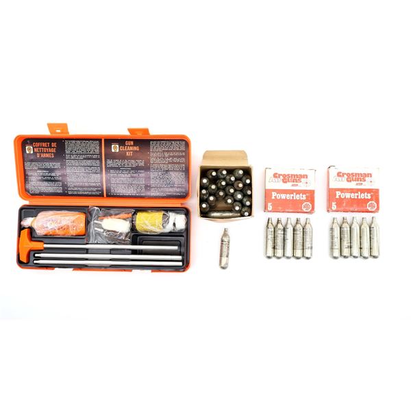 ** PICK UP ONLY ** HOPPE'S GUN CLEANING KIT AND COPPERHEAD / CROSMAN CO2 POWERLETS LOT