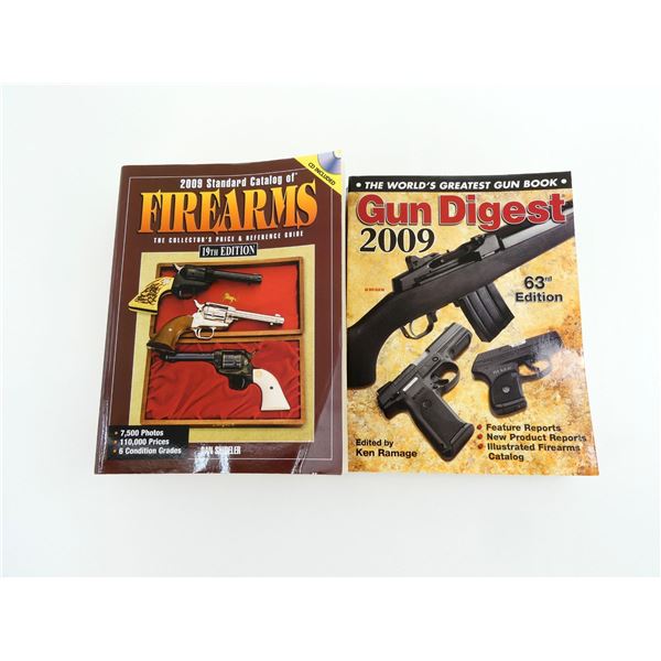 "2009 STANDARD CATALOG OF FIREARMS" 19TH EDITION AND "GUN DIGEST 2009" 63RD EDITION LOT