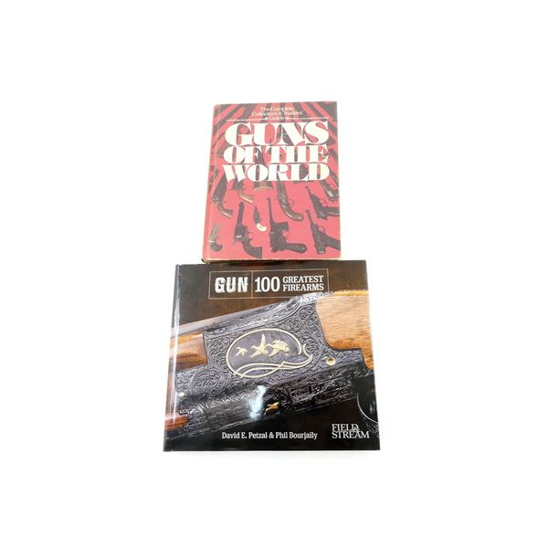 "GUN: 100 GREATEST FIREARMS" AND "GUNS OF THE WORLD" BOOK LOT