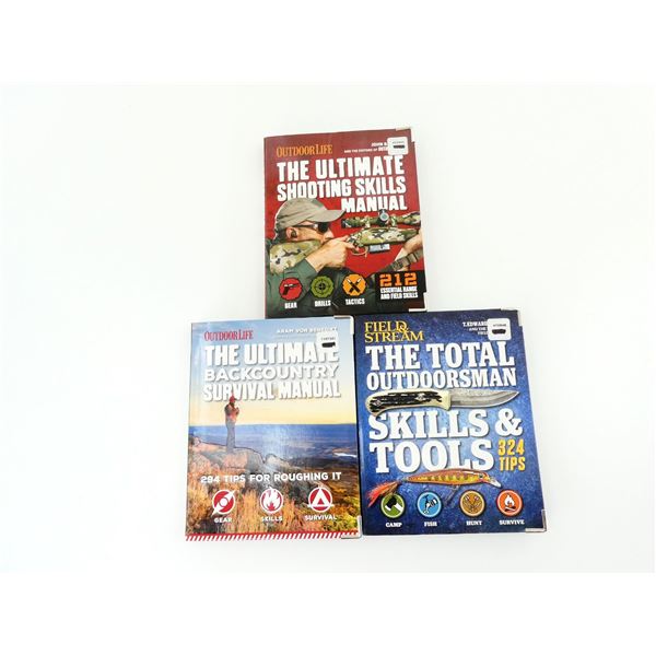 ASSORTED SURVIVAL / SKILLS BOOKS LOT