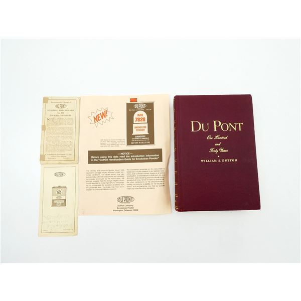 "DU PONT" 140 YEARS BOOK WITH LEAFLET / FLYER LOT