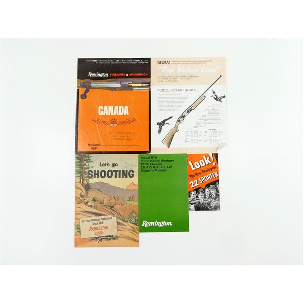 ASSORTED REMINGTON CATALOGUES / ETC. LOT