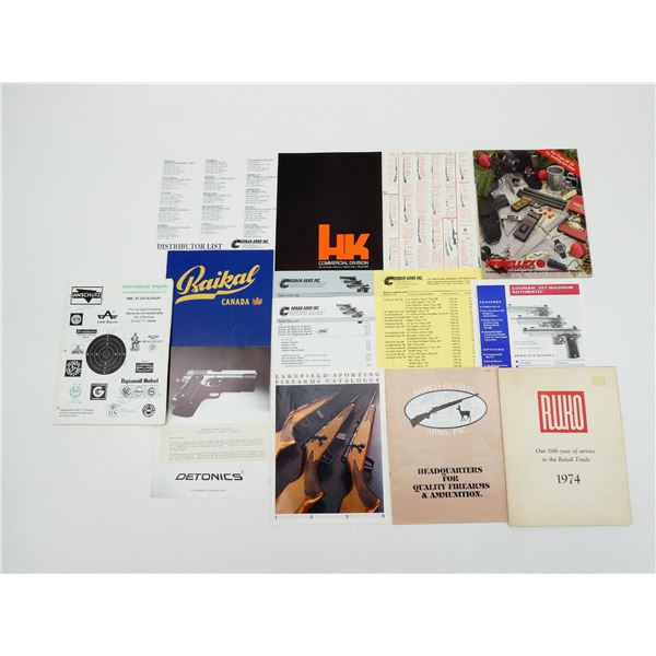 ASSORTED COONAN ARMS, RUKO, RAIKAL / ETC. CATALOGUES AND PAMPHLETS LOT