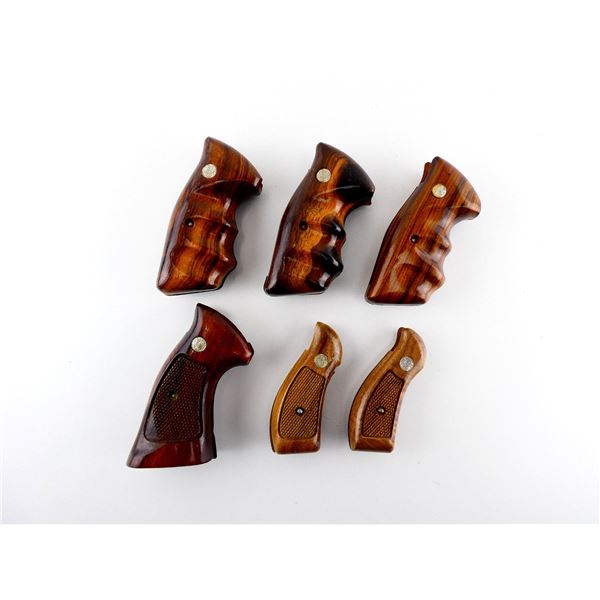 ASSORTED SMITH & WESSON WOOD REVOLVER GRIPS LOT