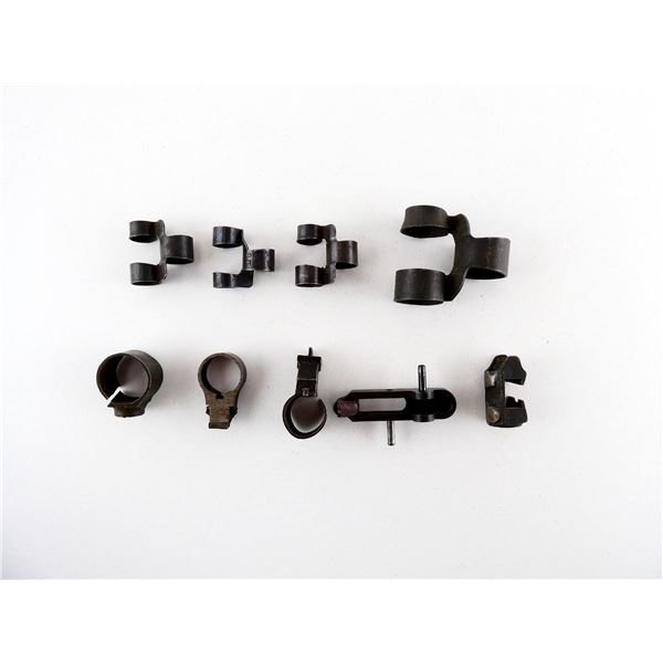ASSORTED MILITARY RIFLE PARTS AND MG LINKS LOT