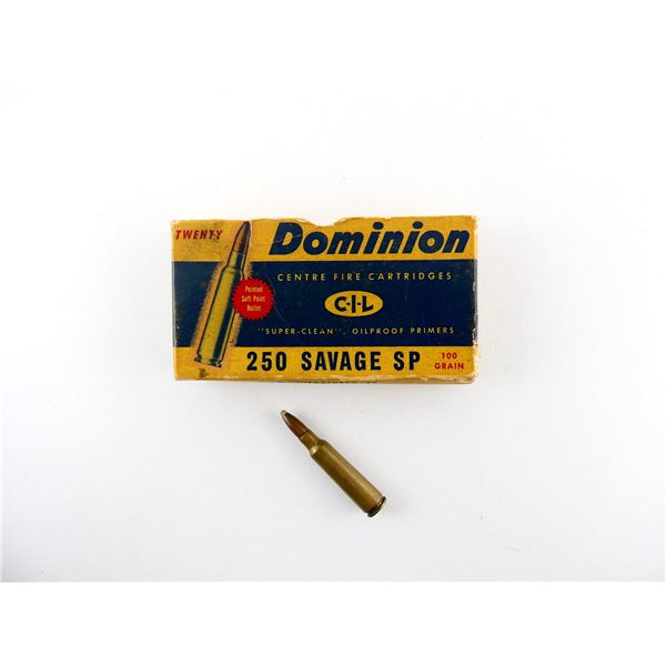 COLLECTIBLE DOMINION .250 SAV AMMO LOT
