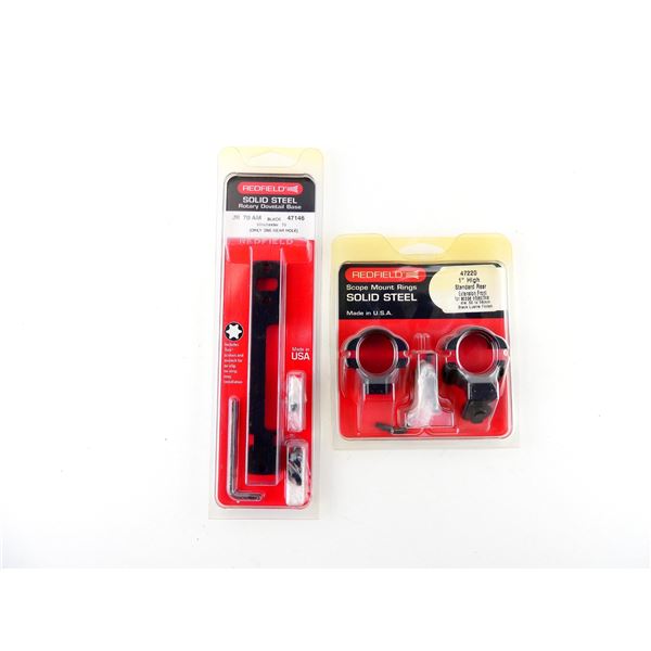 REDFIELD JR 70 AM WINCHESTER 70 MOUNT WITH 1" HIGH RINGS LOT
