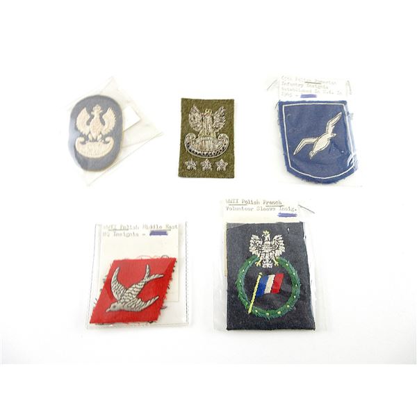 WWII POLISH MILITARY BADGE LOT