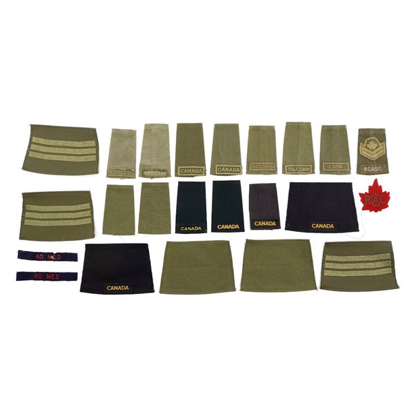 ASSORTED CANADIAN MILITARY BADGE / EPAULETS / ETC. LOT