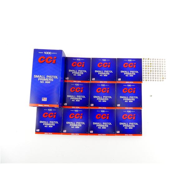 CCI NO. 500 SMALL PISTOL PRIMERS LOT