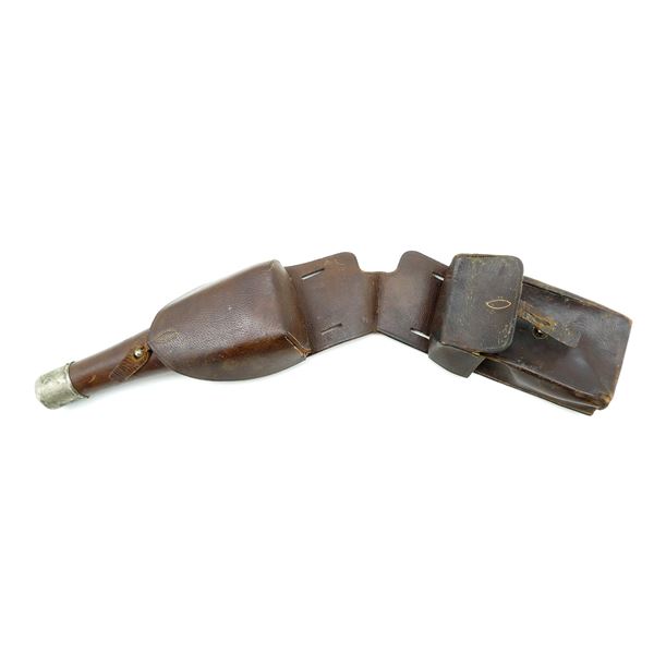 UNKNOWN MILITARY LEATHER SADDLE BAG HOLSTER