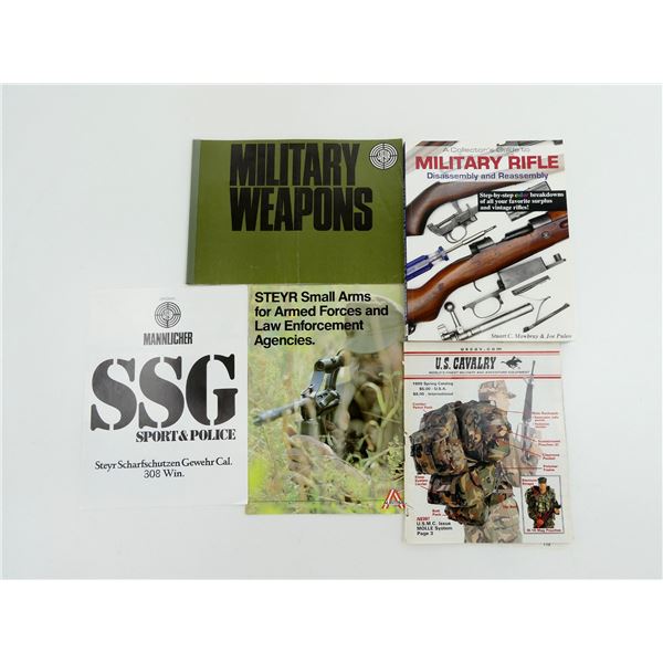ASSORTED MILITARY GUN BOOK / CATALOGUE LOT