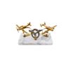 Image 1 : WWII GERMAN LUFTWAFFE PILOT'S BADGE, STUKA AND ME-110 TRENCH ART