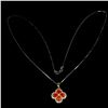 Image 3 : Natural Mexican Orange Opal Necklace