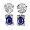 Image 1 : Natural Intense Blue Sapphire  Earrings
