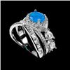 Image 1 : Natural Ethopian Blue Opal Ring
