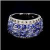 Image 2 : Natural Tanzanite & Sapphire Ring