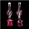 Image 1 : Natural Burma Red Ruby Earrings