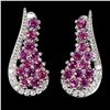 Image 1 : Natural Rhodolite Garnet Earrings