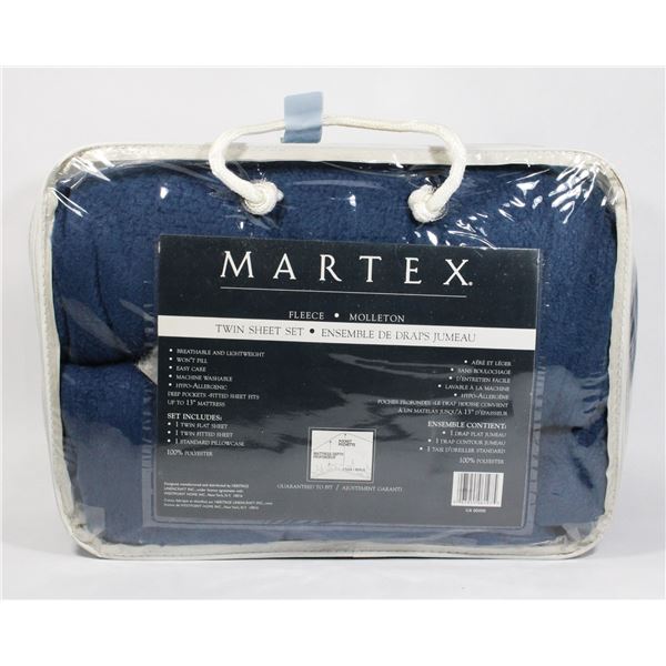 NEW MARTEX TWIN SHEET SET FLEECE