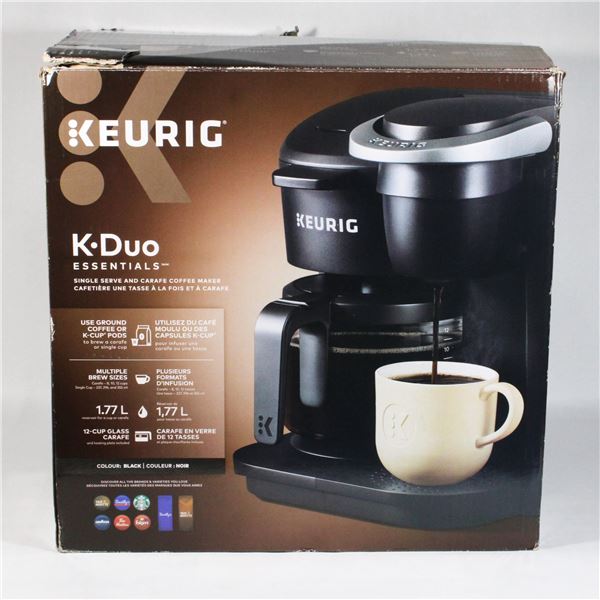 KEURIG K-DUO ESSENTIALS COFFEE MAKER LIKE-NEW