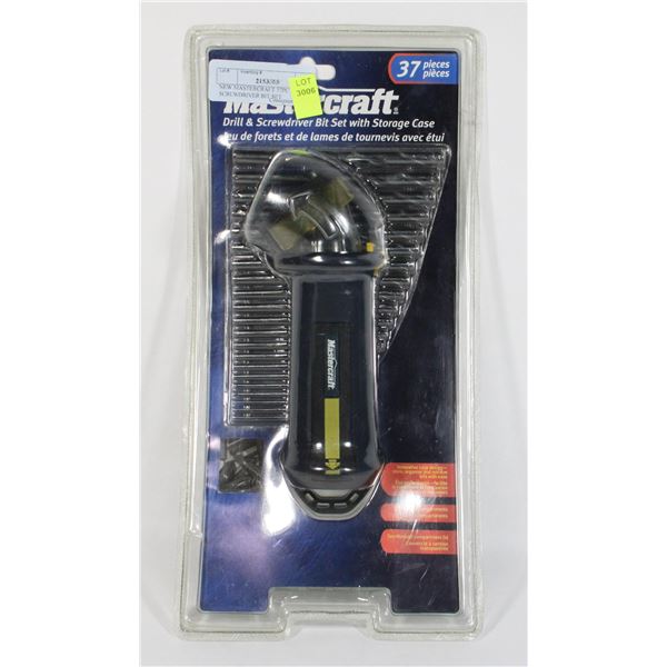 NEW MASTERCRAFT 37PC DRILL & SCREWDRIVER BIT SET