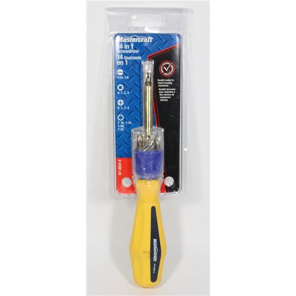 NEW MASTERCRAFT 14 IN 1 SCREWDRIVER
