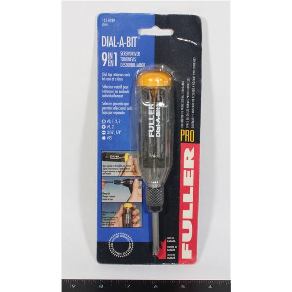 NEW FULLER PRO DIAL-A-BIT 9 IN 1 SCREWDRIVER