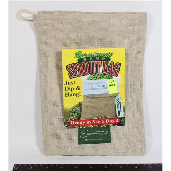 SPROUTMAN HEMP SPROUT BAG