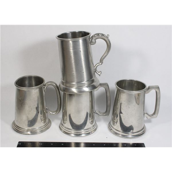 FINE ENGLAND PEWTER MUGS
