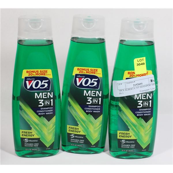 3PCS ALBERTA 305 SHAMPOO MEN 3 IN 1