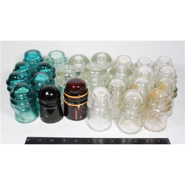 HEMINGWAY NO.9 GLASS ELECTRICAL INSULATORS