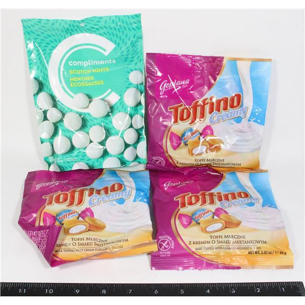 3 PACK OF TOFFINO CREAMY & SCOTCH MINTS