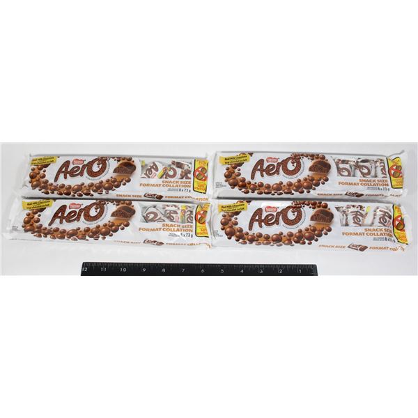 4 PACKS OF SNACK SIZE AERO CHOCOLATE BARS