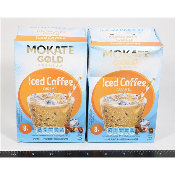 PAIR OF MOKATE GOLD PREMIUM CARAMEL ICED COFFEE
