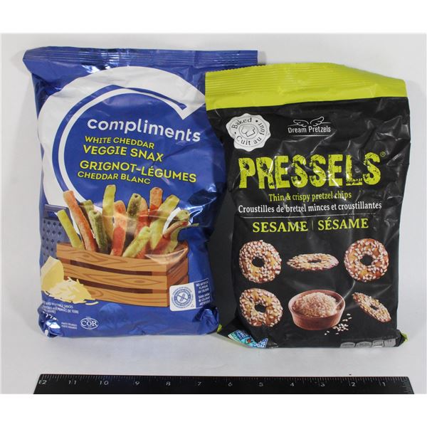 PRESSELS SESAME PRETZELS & WHITE CHEDDAR VEG SNAX