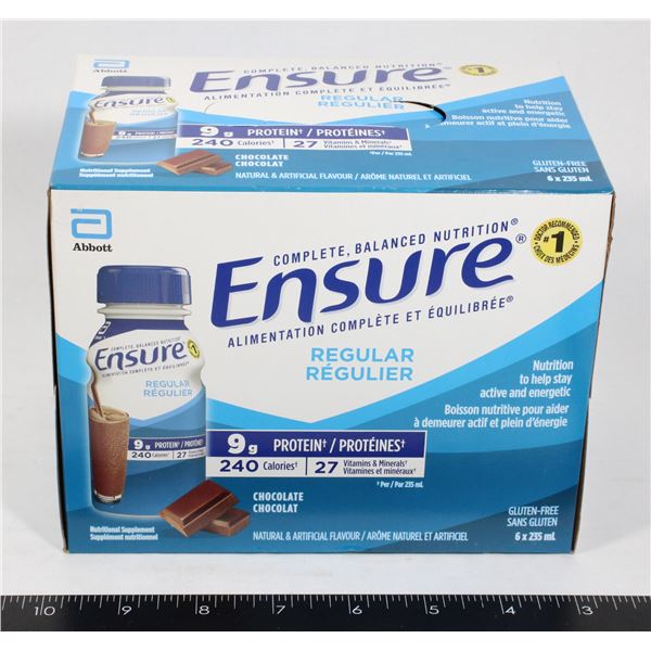 ENSURE REGULAR CHOCOLATE FLAVOUR 6X 235ML