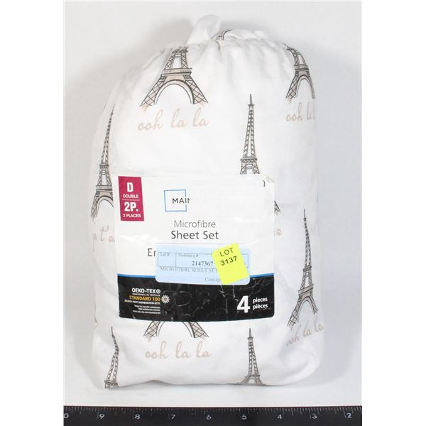 MICROFIBRE SHEET SET - LIKE NEW